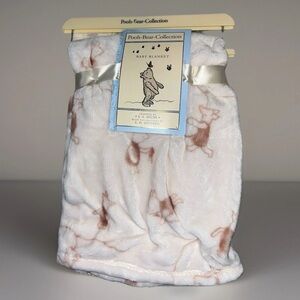 Piglet Winnie the Pooh Baby Blanket - White and Brown
